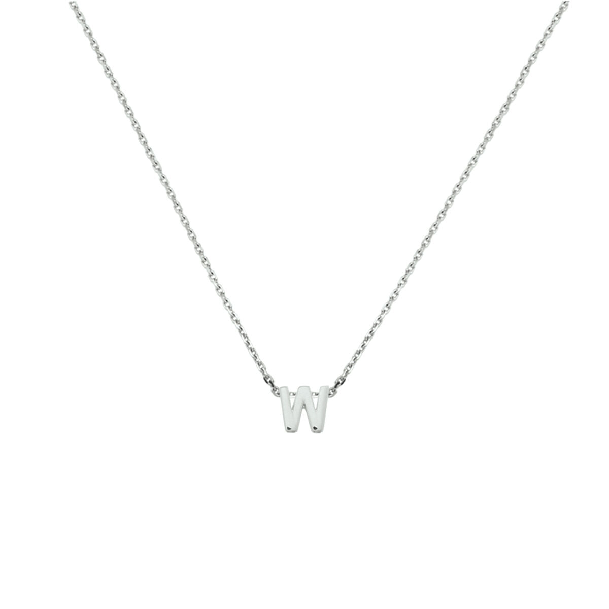 Ketting letter zilver gerhodineerd