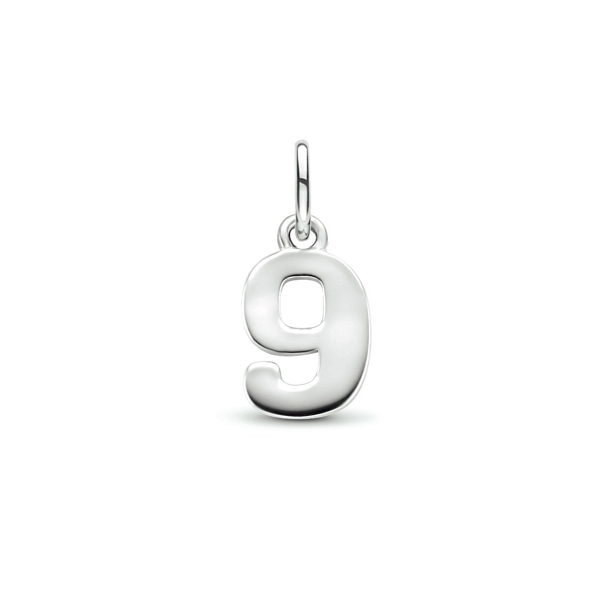 Hanger cijfer zilver gerhodineerd