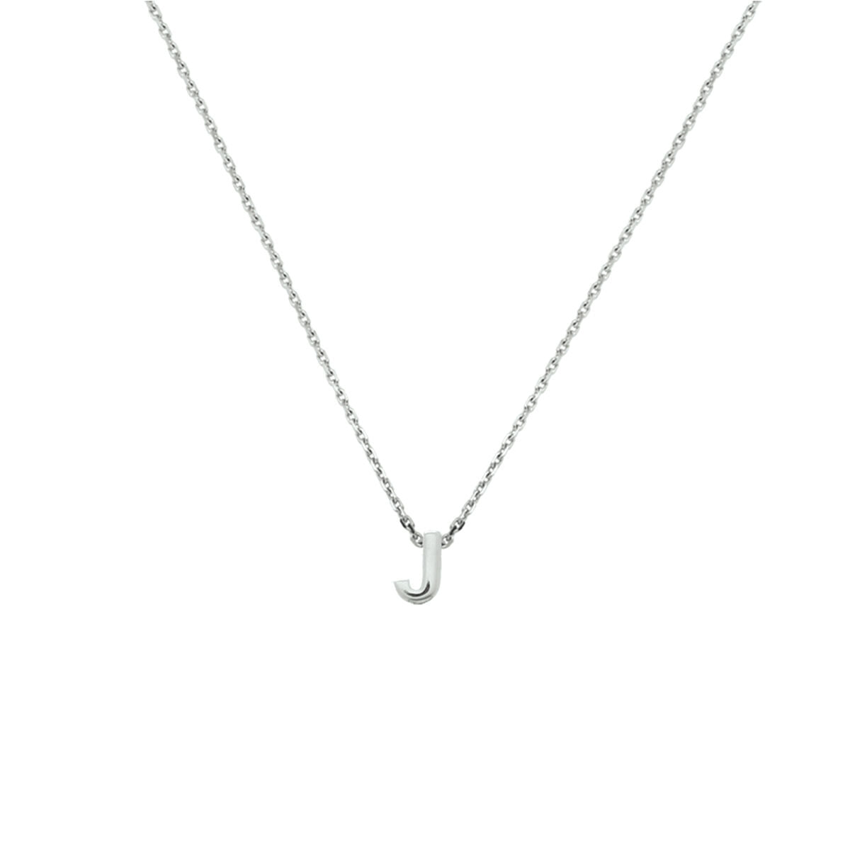 Ketting letter zilver gerhodineerd