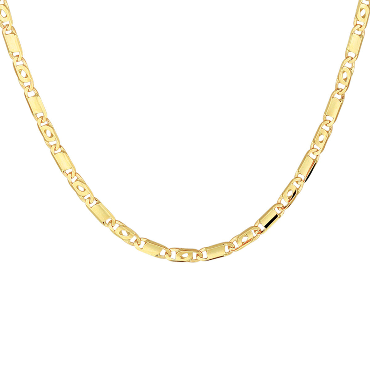 Ketting valkenoog met tussenstuk 3,3 mm 14k geelgoud