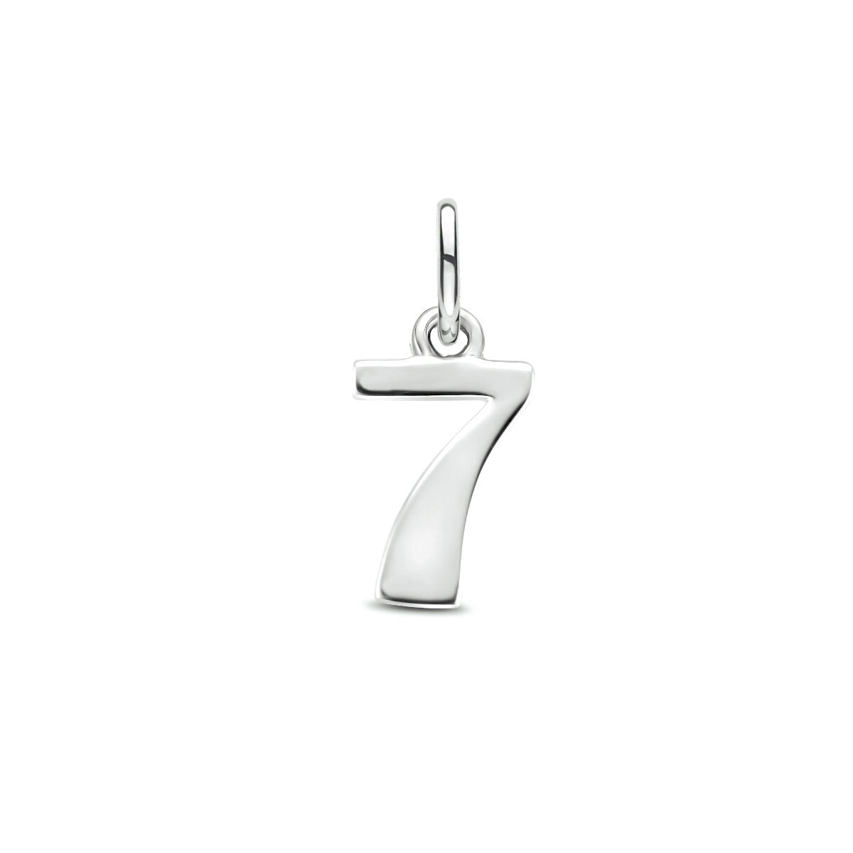 Hanger cijfer zilver gerhodineerd