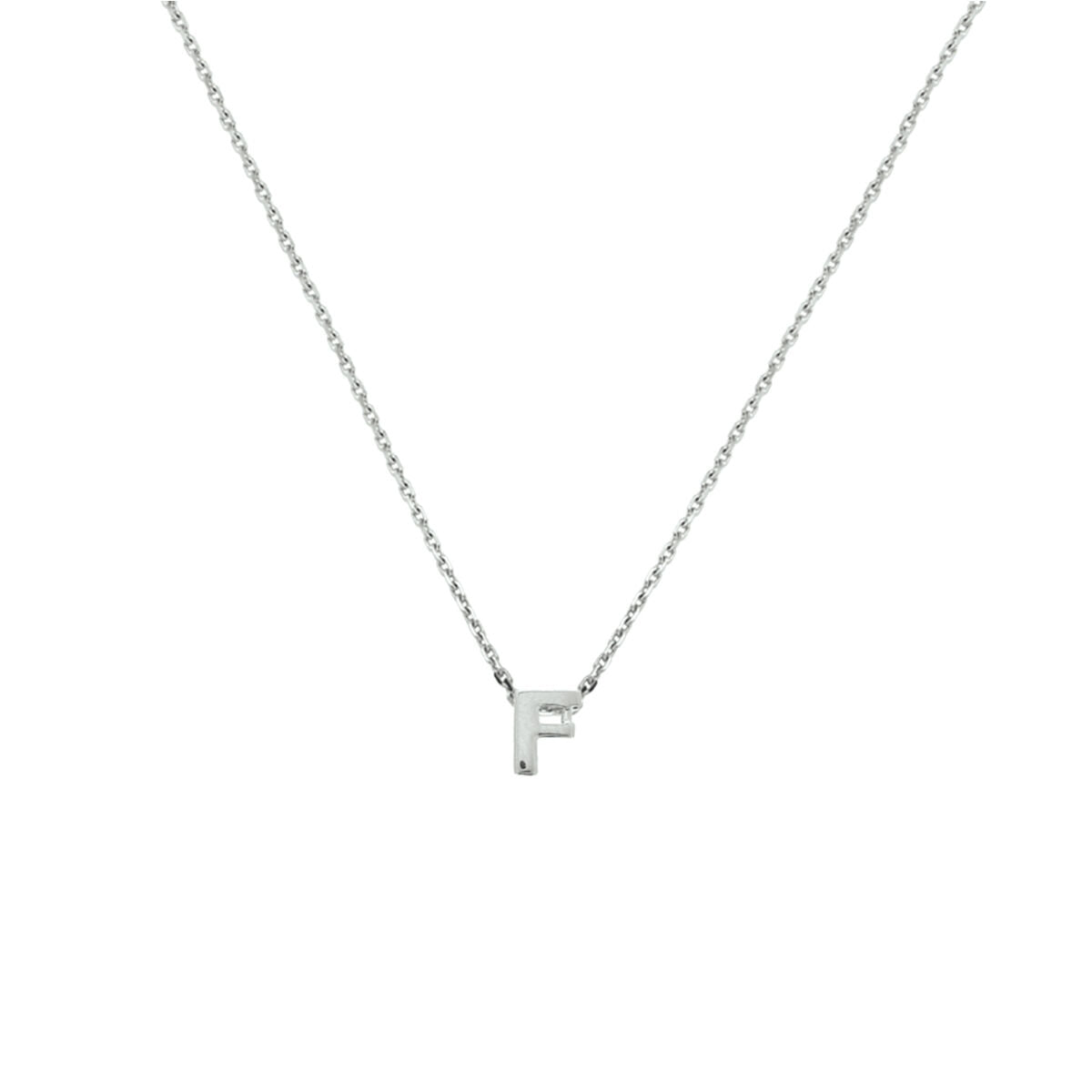 Ketting letter zilver gerhodineerd