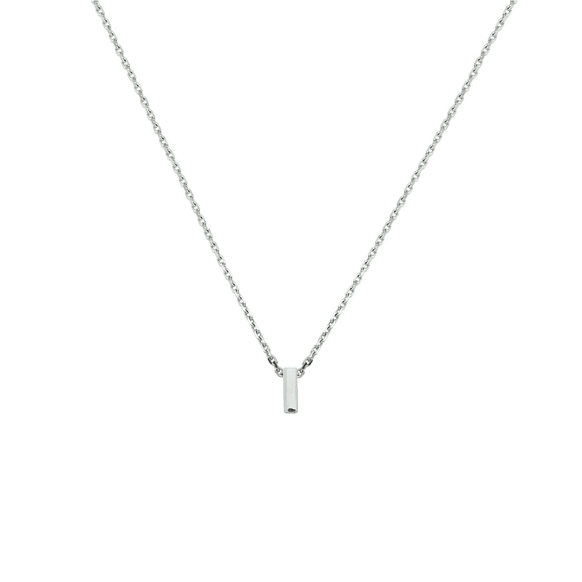 Ketting letter zilver gerhodineerd