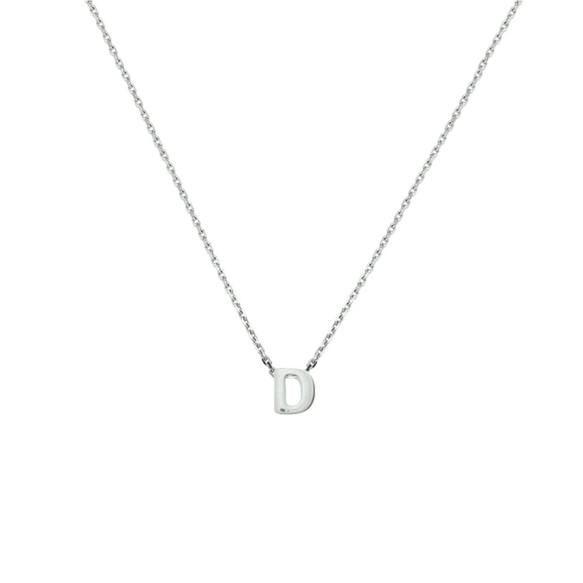 Ketting letter zilver gerhodineerd