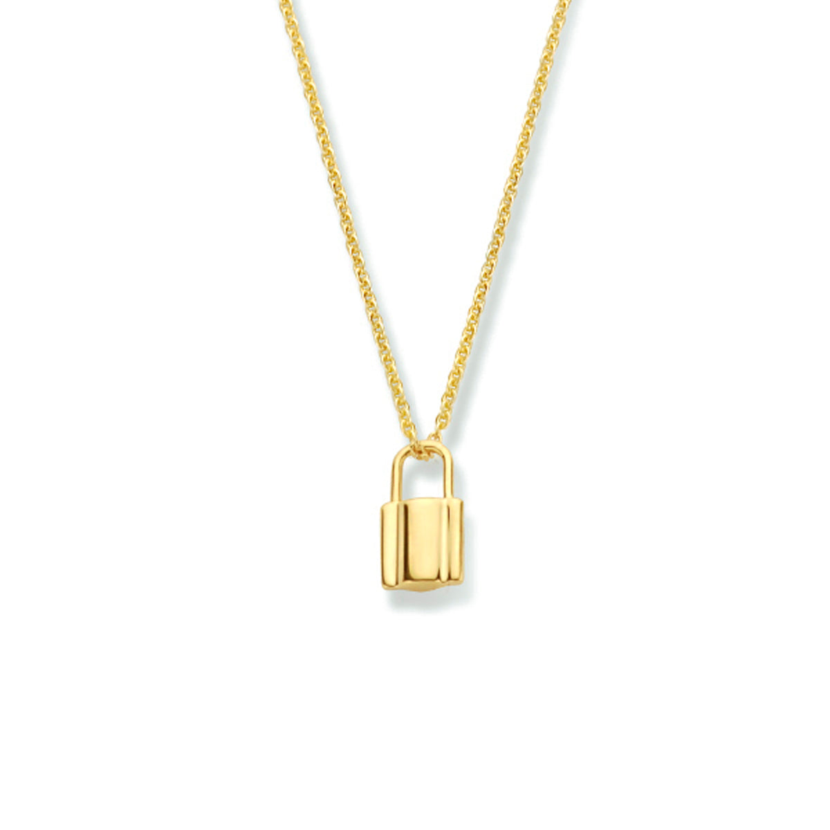 Ketting met hanger slot 40 - 42 - 44 cm 14k geelgoud