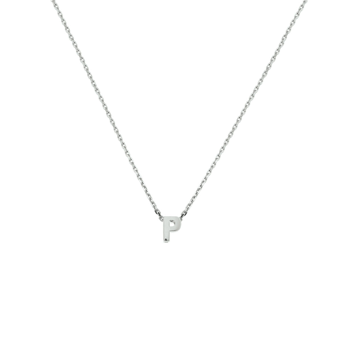 Ketting letter zilver gerhodineerd