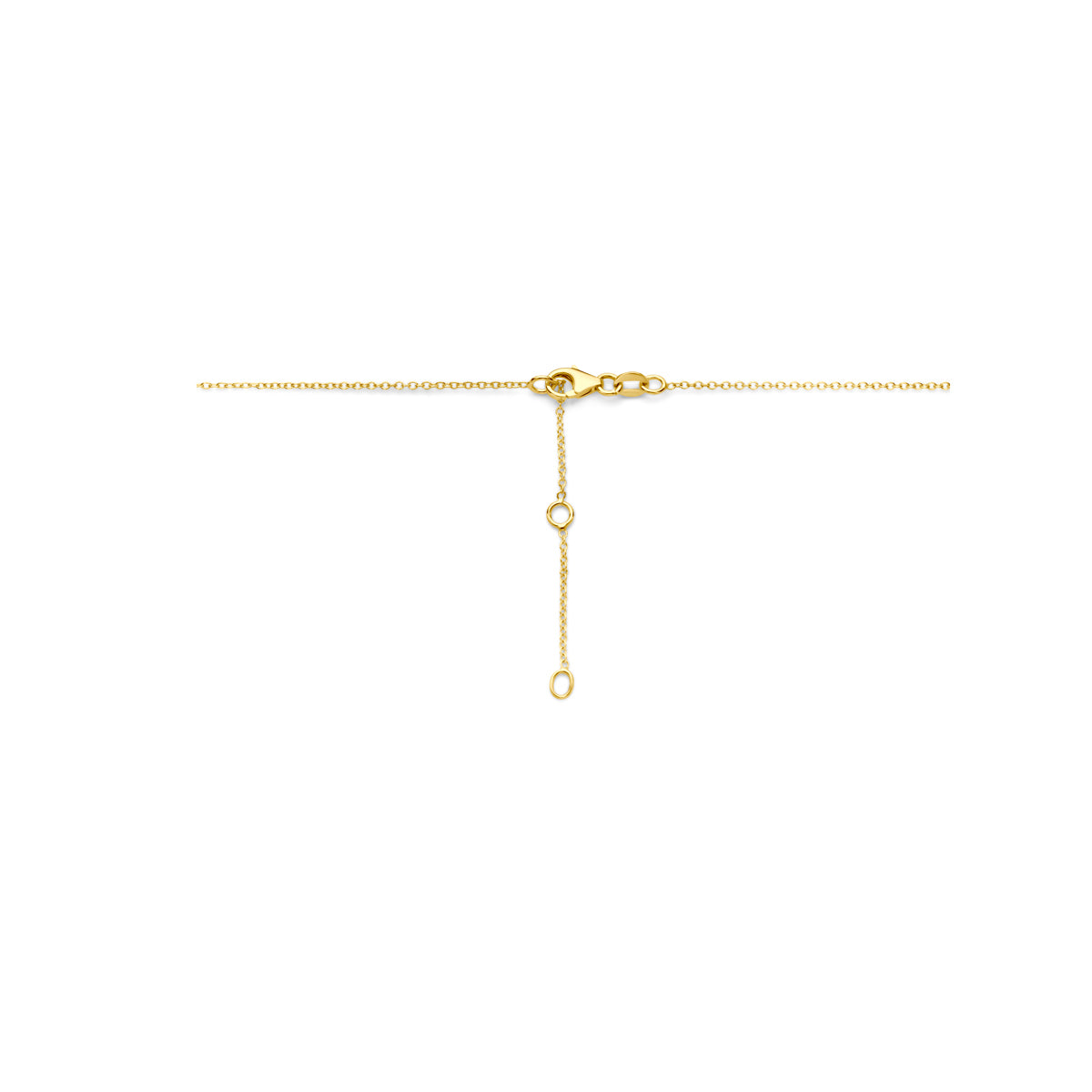 Ketting met hanger hart zirkonia 14k geelgoud