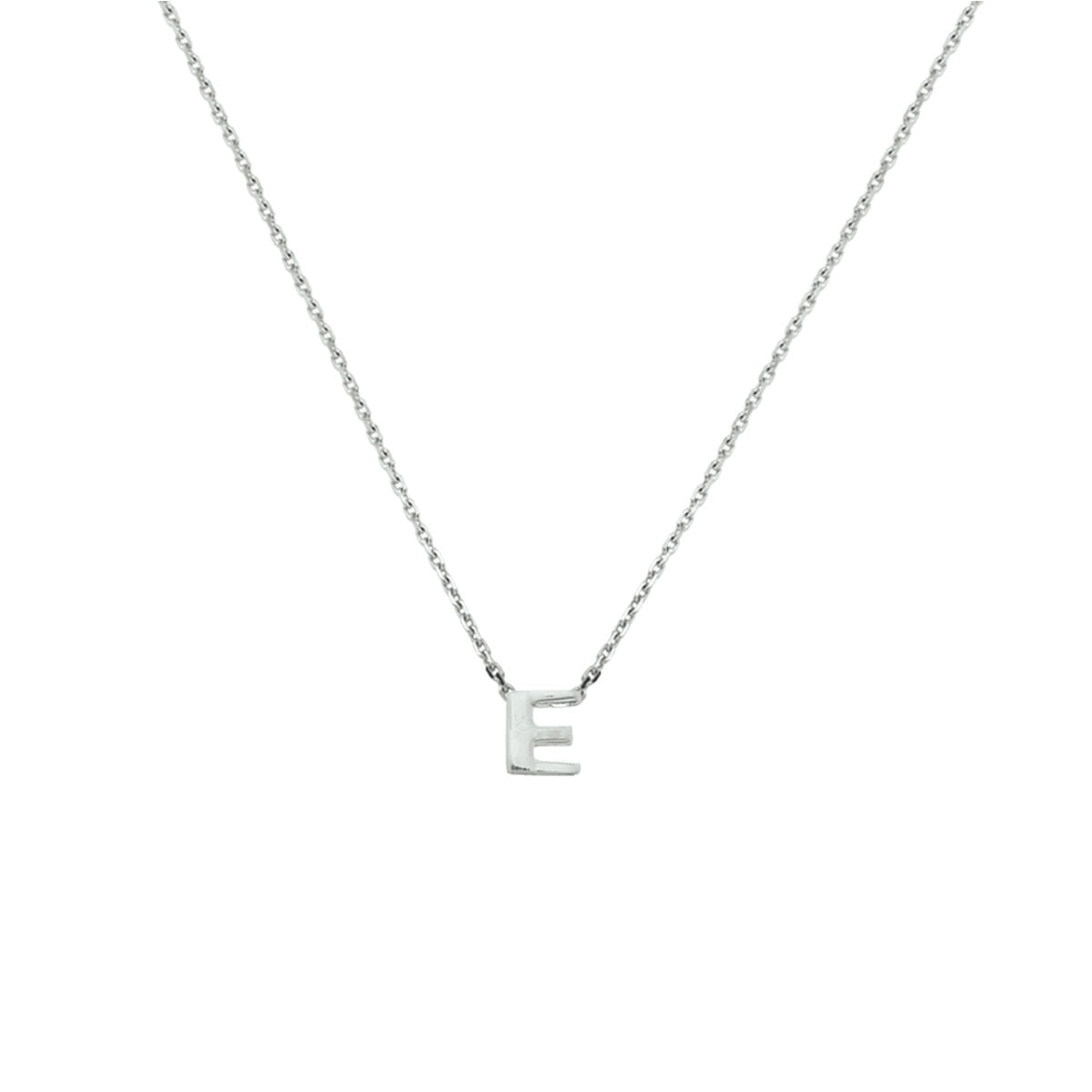 Ketting letter zilver gerhodineerd