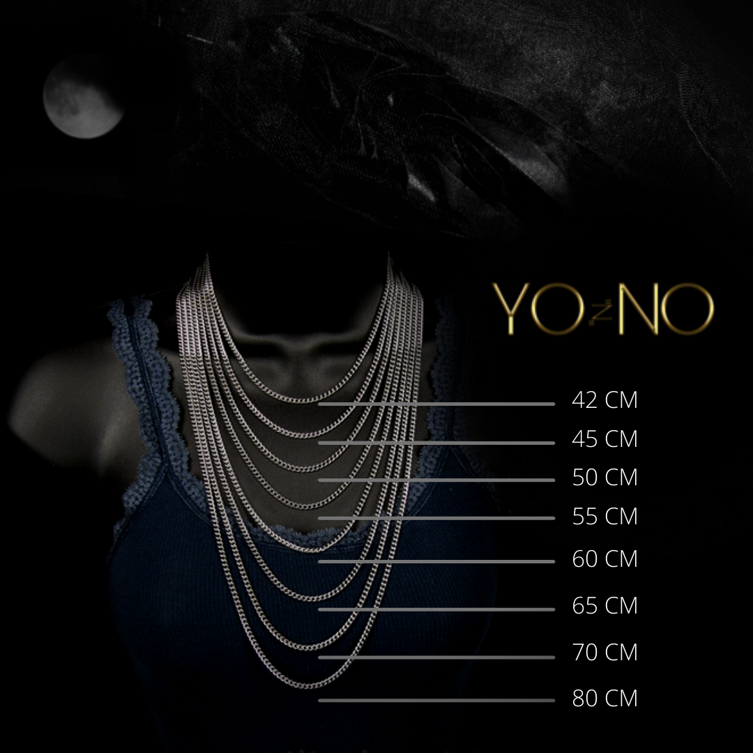 YO&NO jasseron 4,0 mm zilver wit