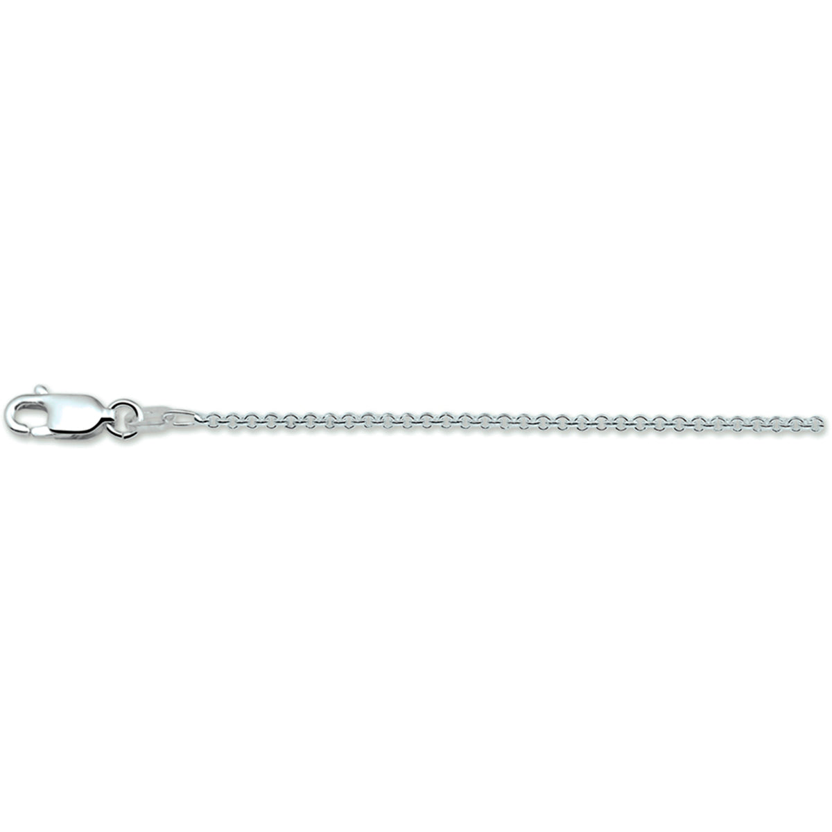 Ketting anker rond 1,4 mm zilver wit