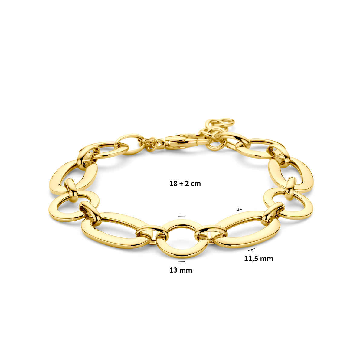 Armband anker 12,8 mm 14k geelgoud