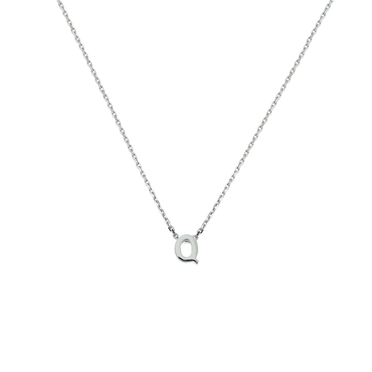 Ketting letter zilver gerhodineerd