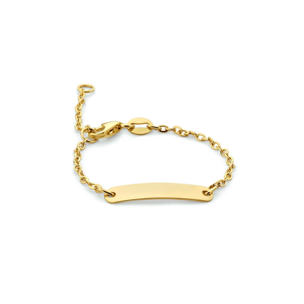 Armband graveer 1,5mm 11 - 13 cm (kindercollectie) 9k geelgoud kleurig