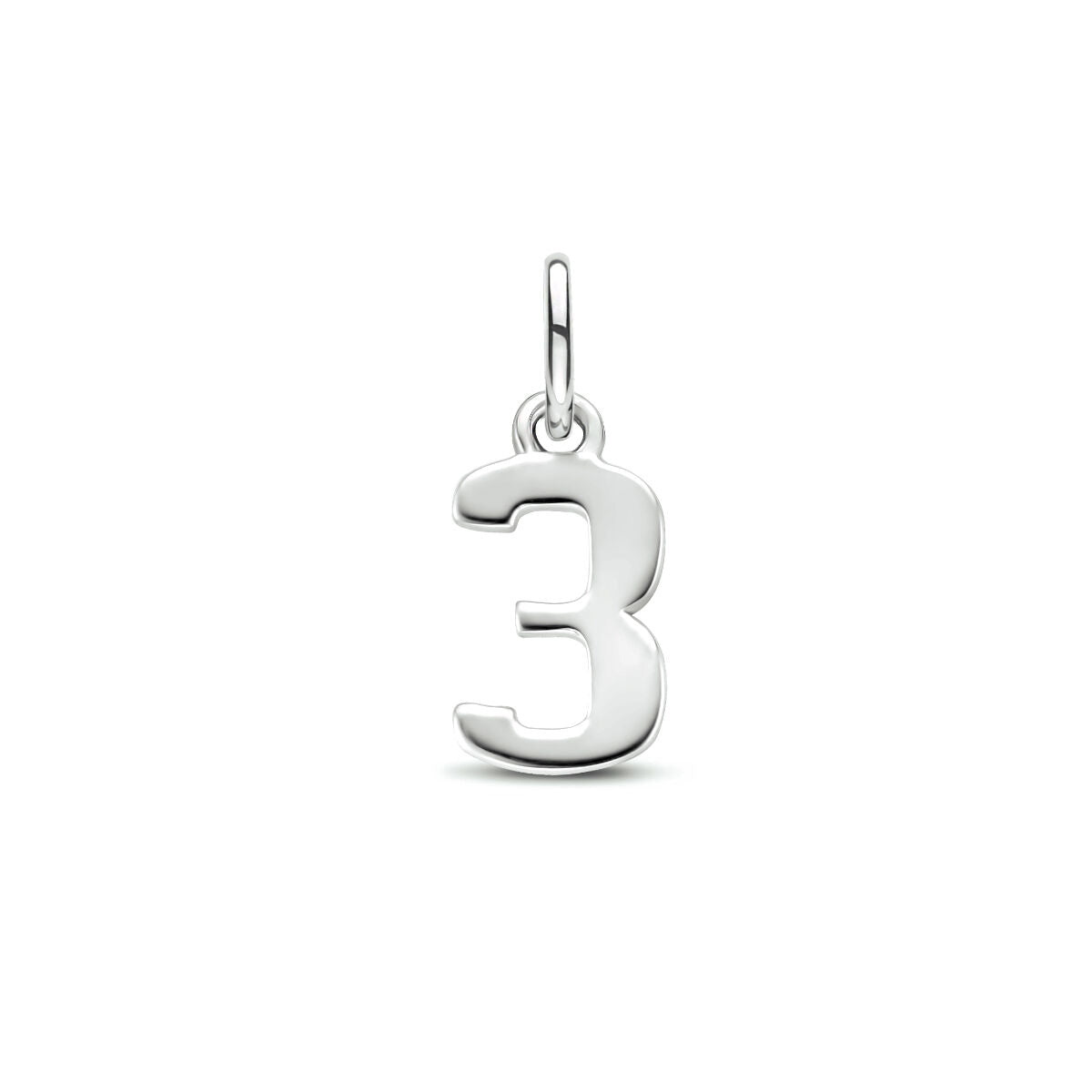 Hanger cijfer zilver gerhodineerd