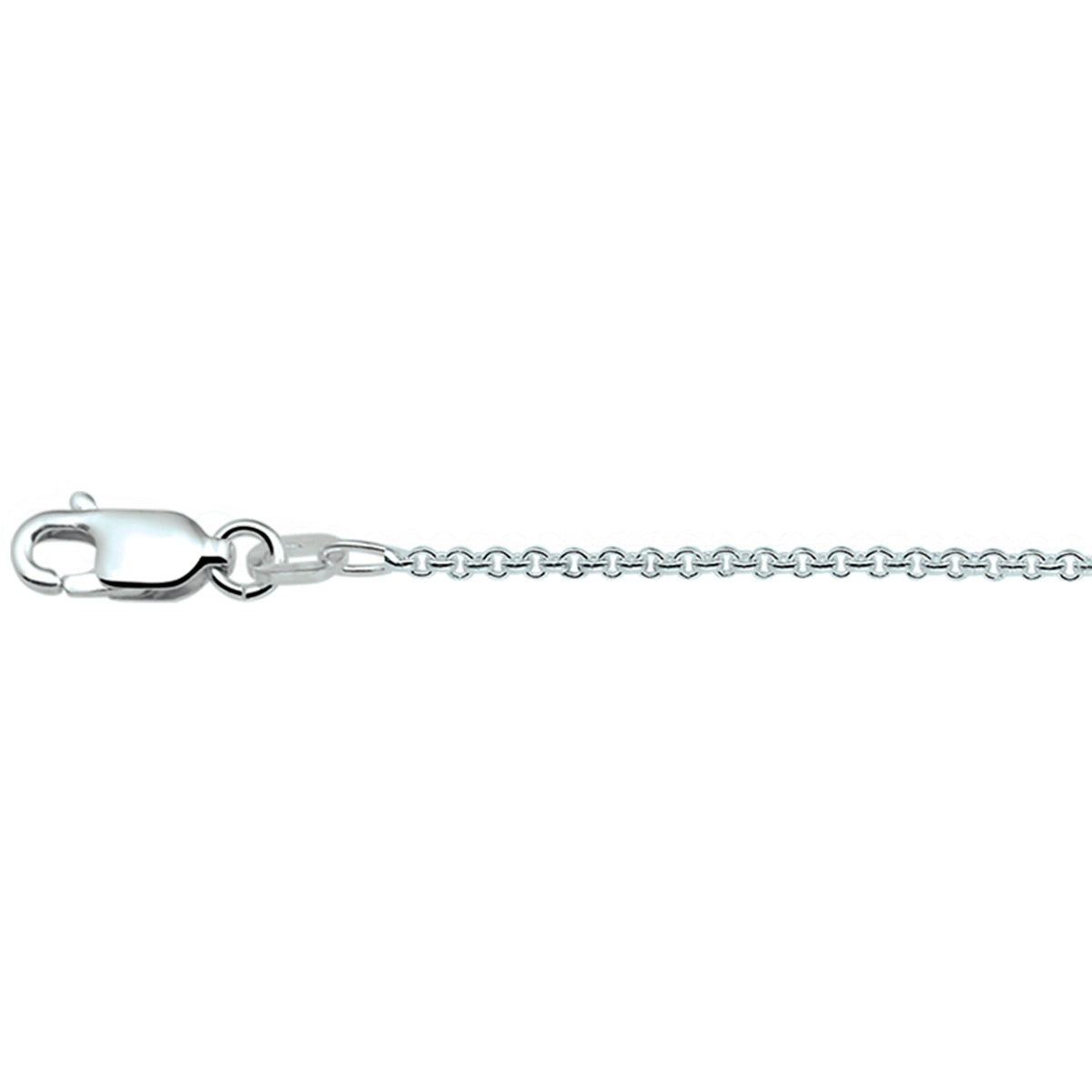 Ketting anker rond 1,4 mm zilver wit