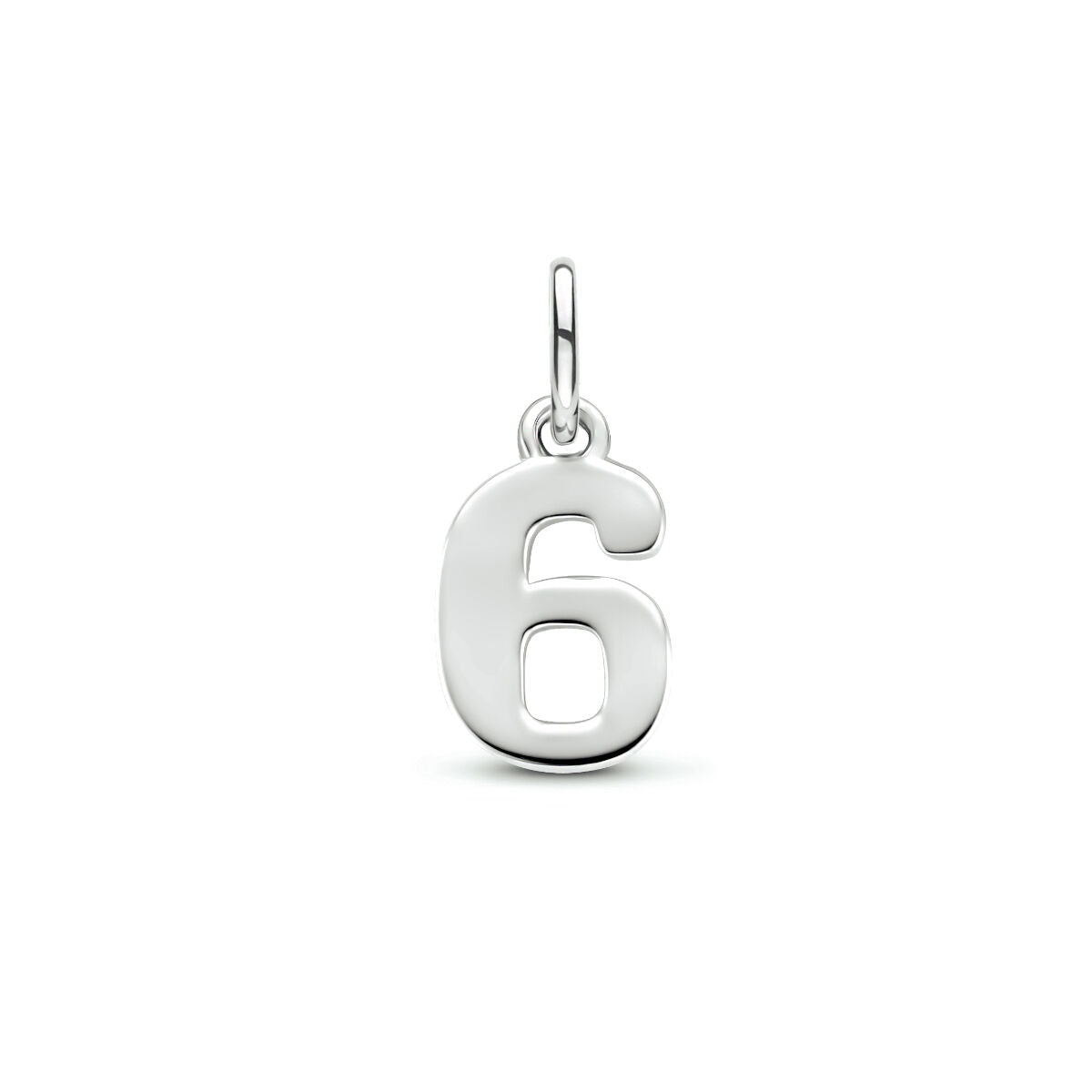 Hanger cijfer zilver gerhodineerd