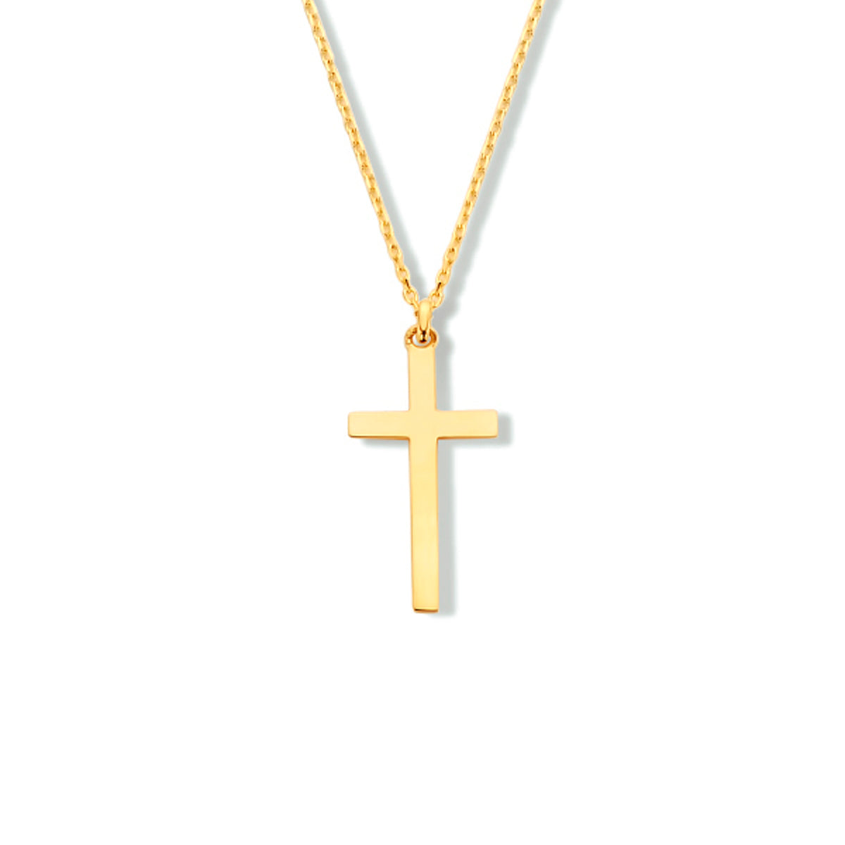 Ketting kruis 40 - 42 - 44 cm 14k geelgoud
