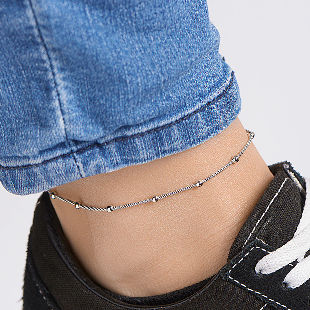 YO&NO enkelbandje bolletjes 3,0 mm zilver gerhodineerd