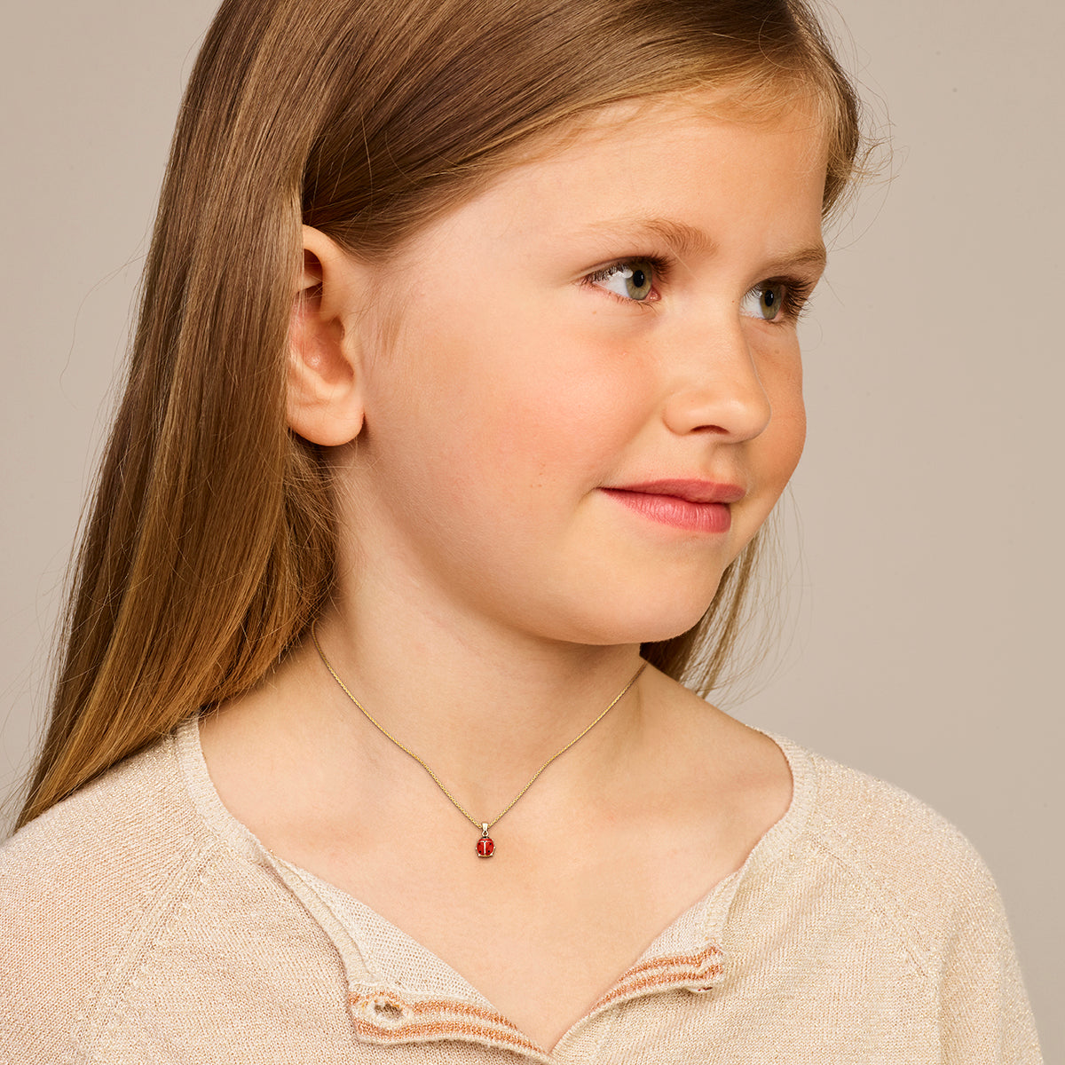 Hanger lieveheersbeestje Goud