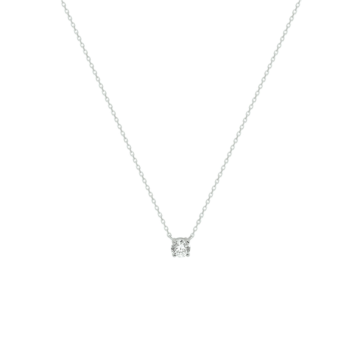 Ketting zirkonia 40 - 42 - 44 cm 14k witgoud, 14k roségoud of 14k geelgoud