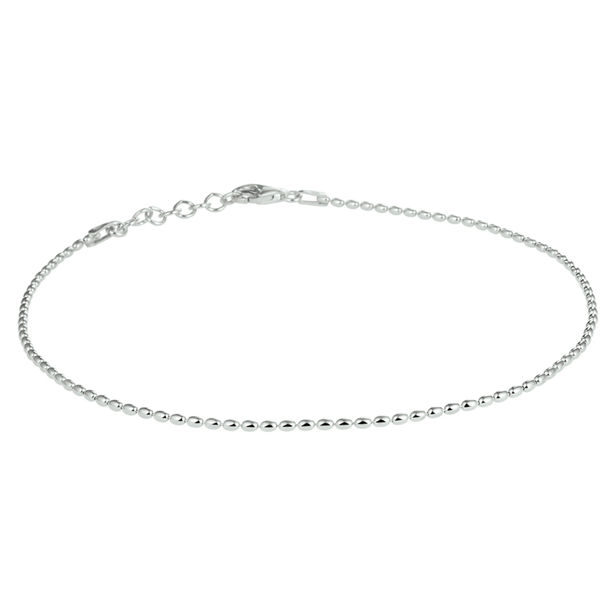 YO&NO enkelbandje bolletjes 1,5 mm 24 + 2 cm zilver gerhodineerd