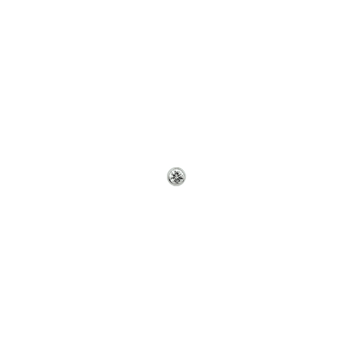 Neusknopje zirkonia 2,5 mm 14k geelgoud of witgoud