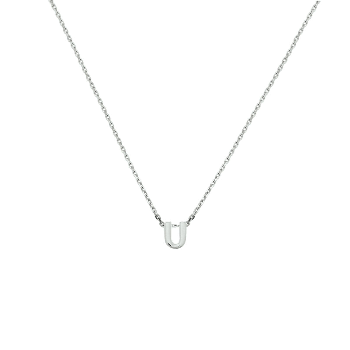 Ketting letter zilver gerhodineerd