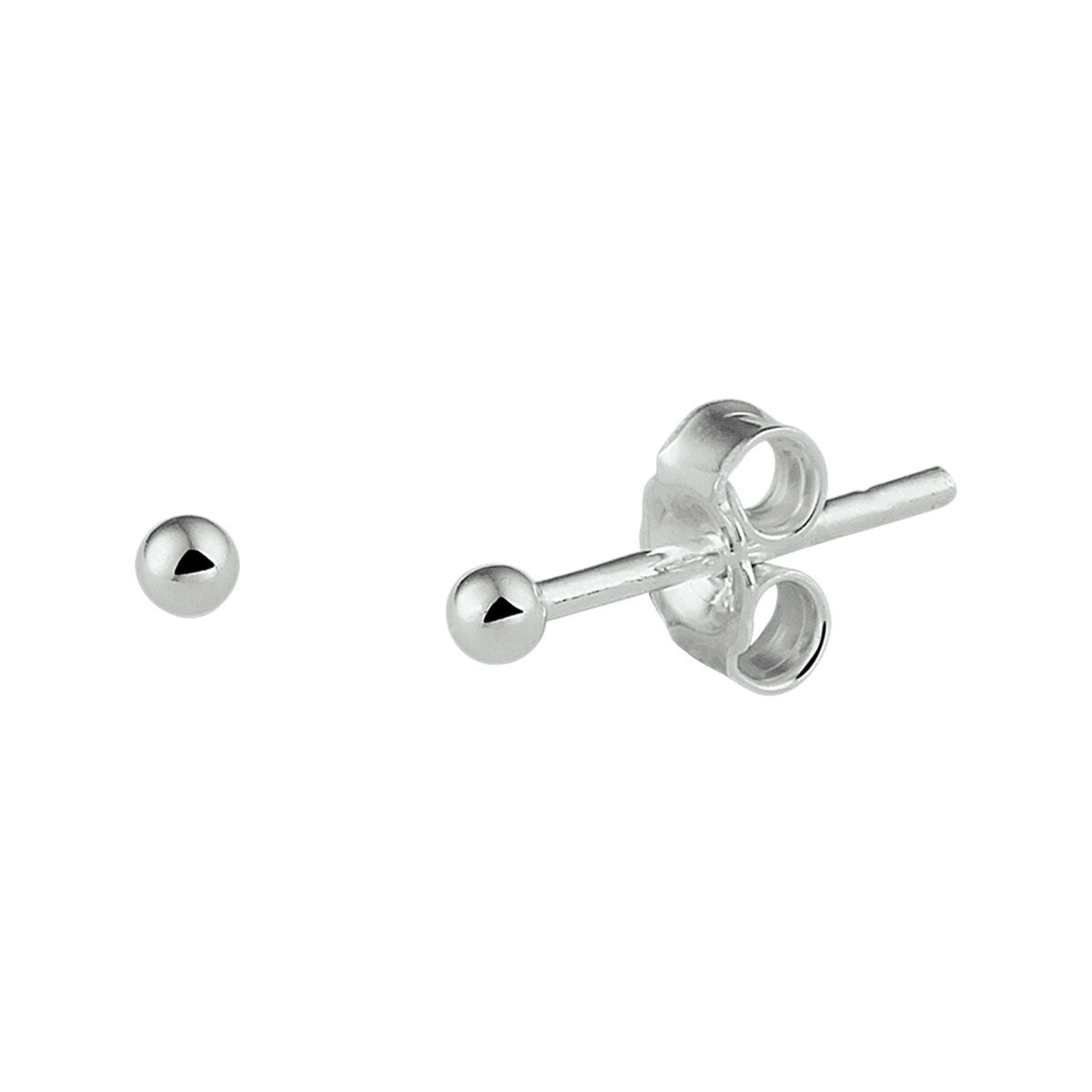 YO&NO oorknoppen bolletje zilver wit