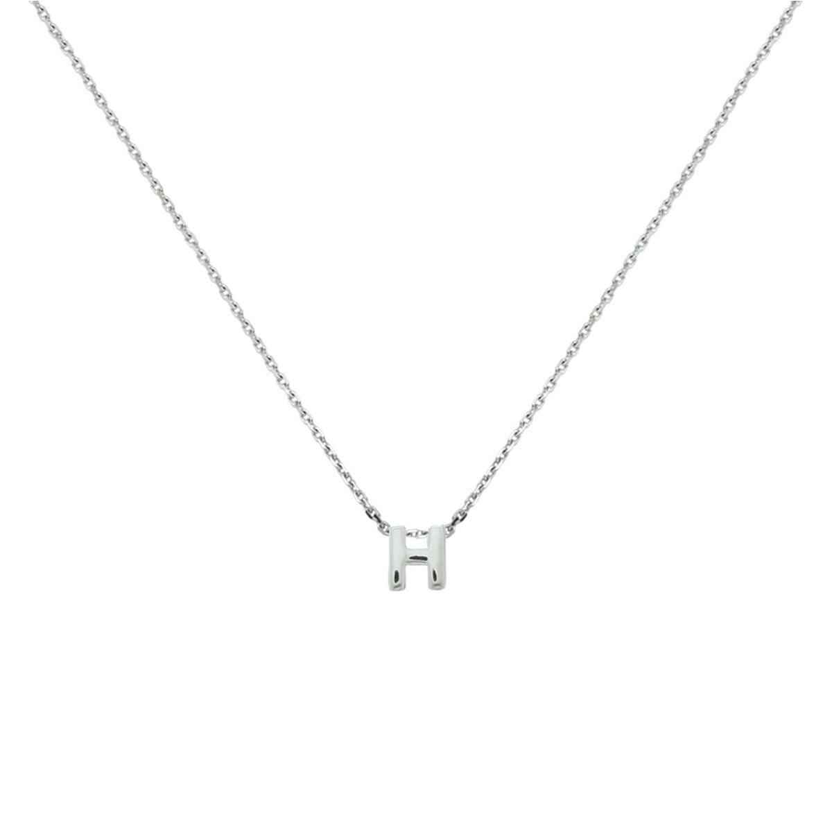 Ketting letter zilver gerhodineerd