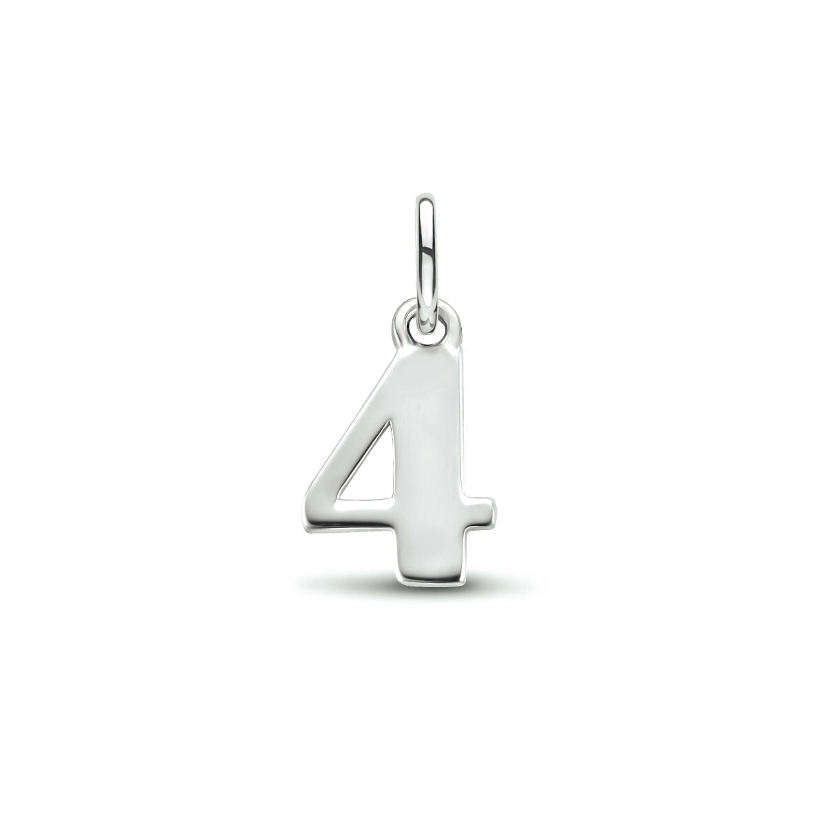Hanger cijfer zilver gerhodineerd
