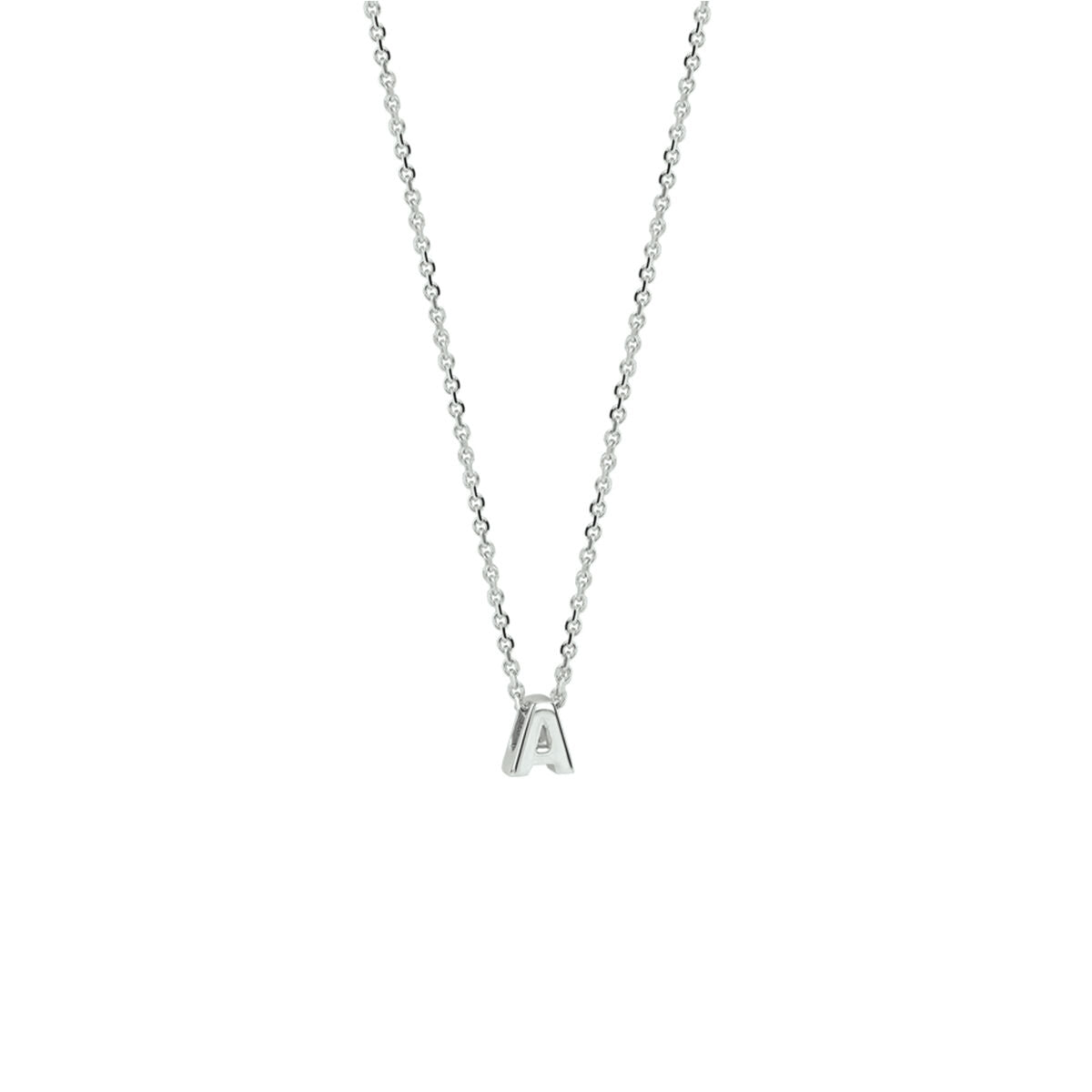 Ketting letter zilver gerhodineerd