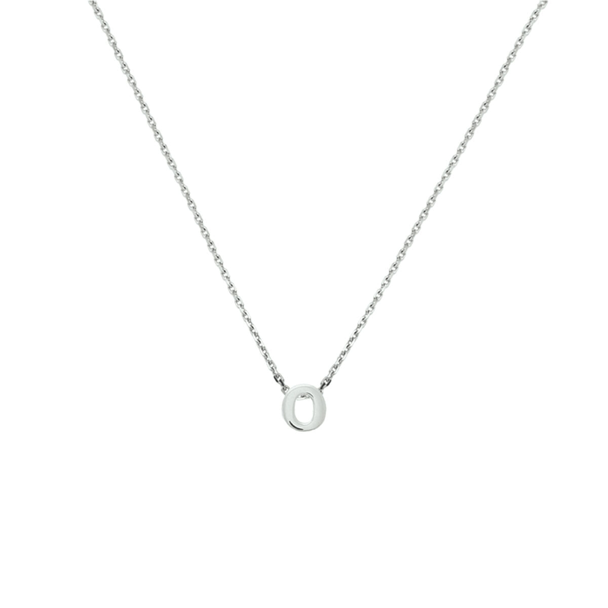 Ketting letter zilver gerhodineerd
