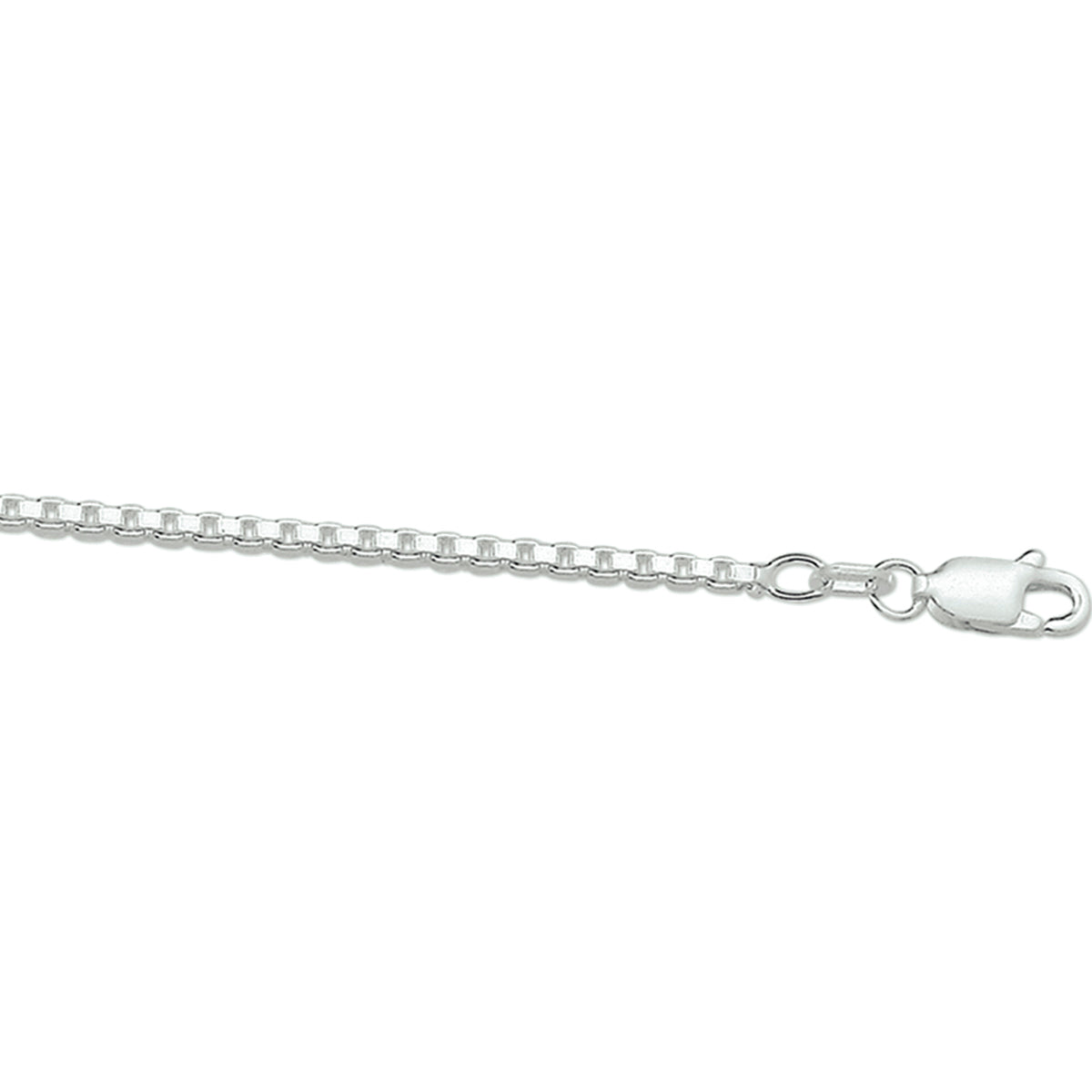 Ketting venetiaans 1,7 mm zilver wit