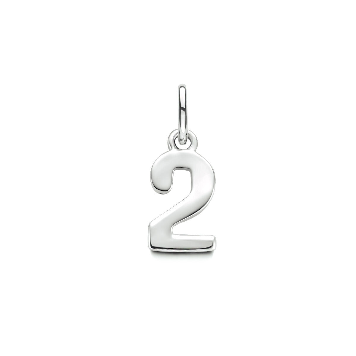 Hanger cijfer zilver gerhodineerd