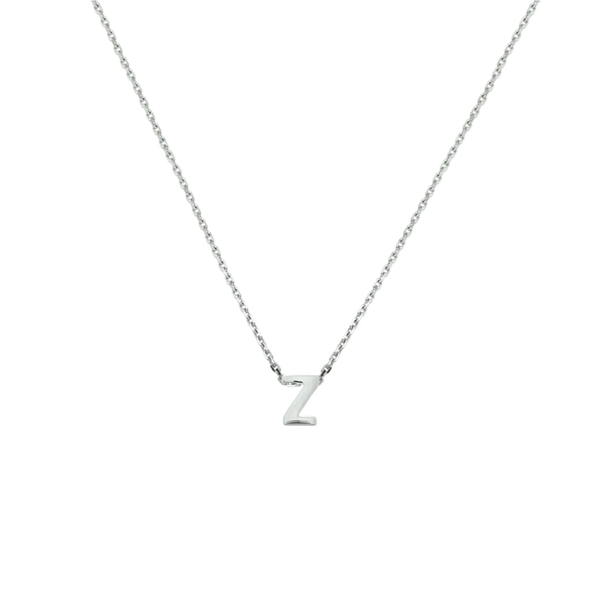 Ketting letter zilver gerhodineerd