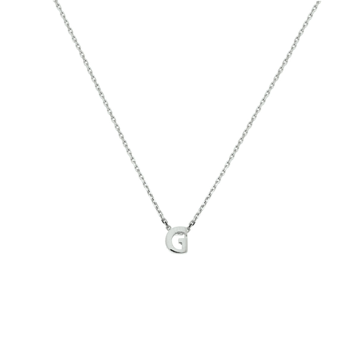 Ketting letter zilver gerhodineerd
