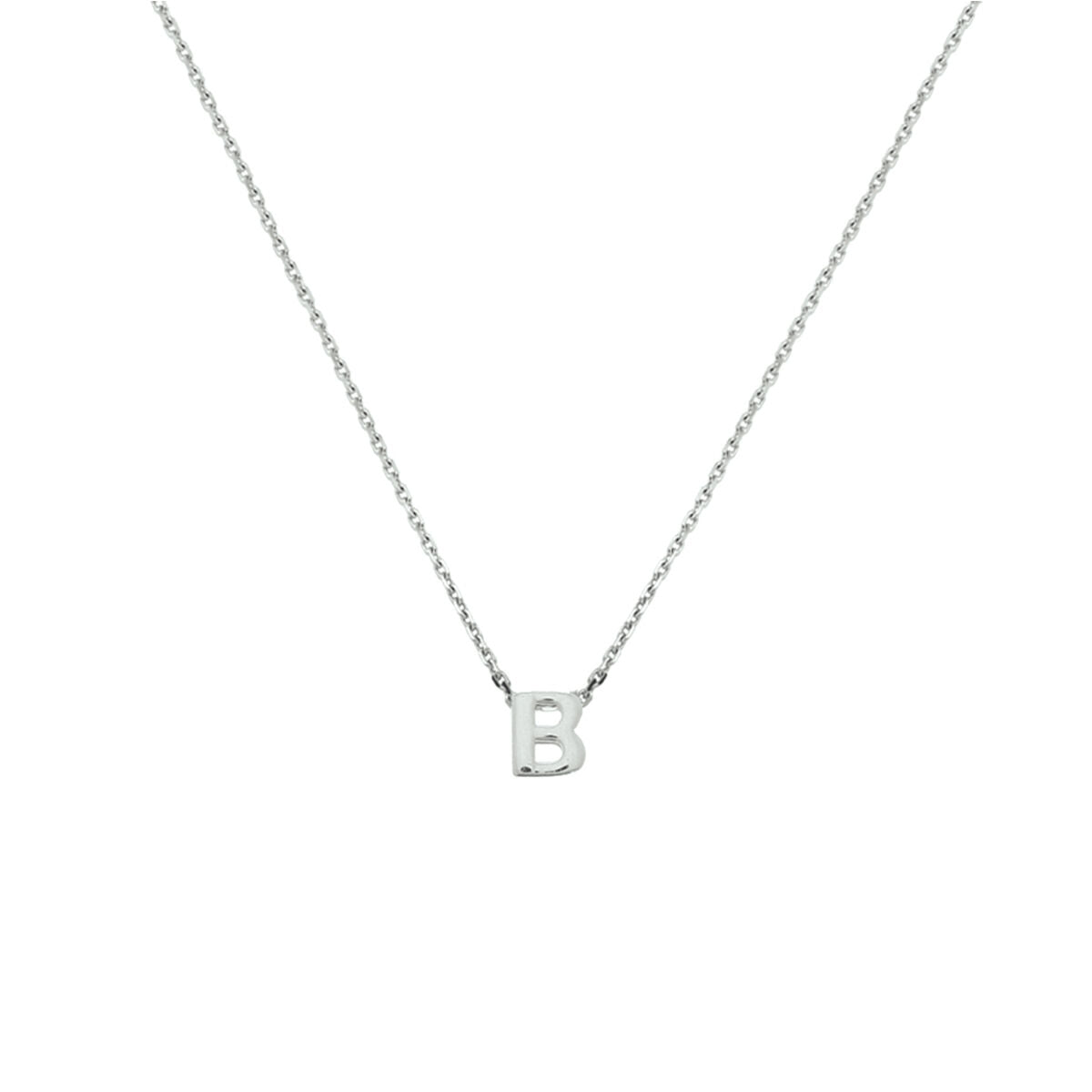 Ketting letter zilver gerhodineerd