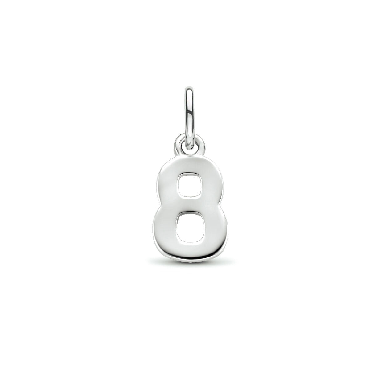 Hanger cijfer zilver gerhodineerd