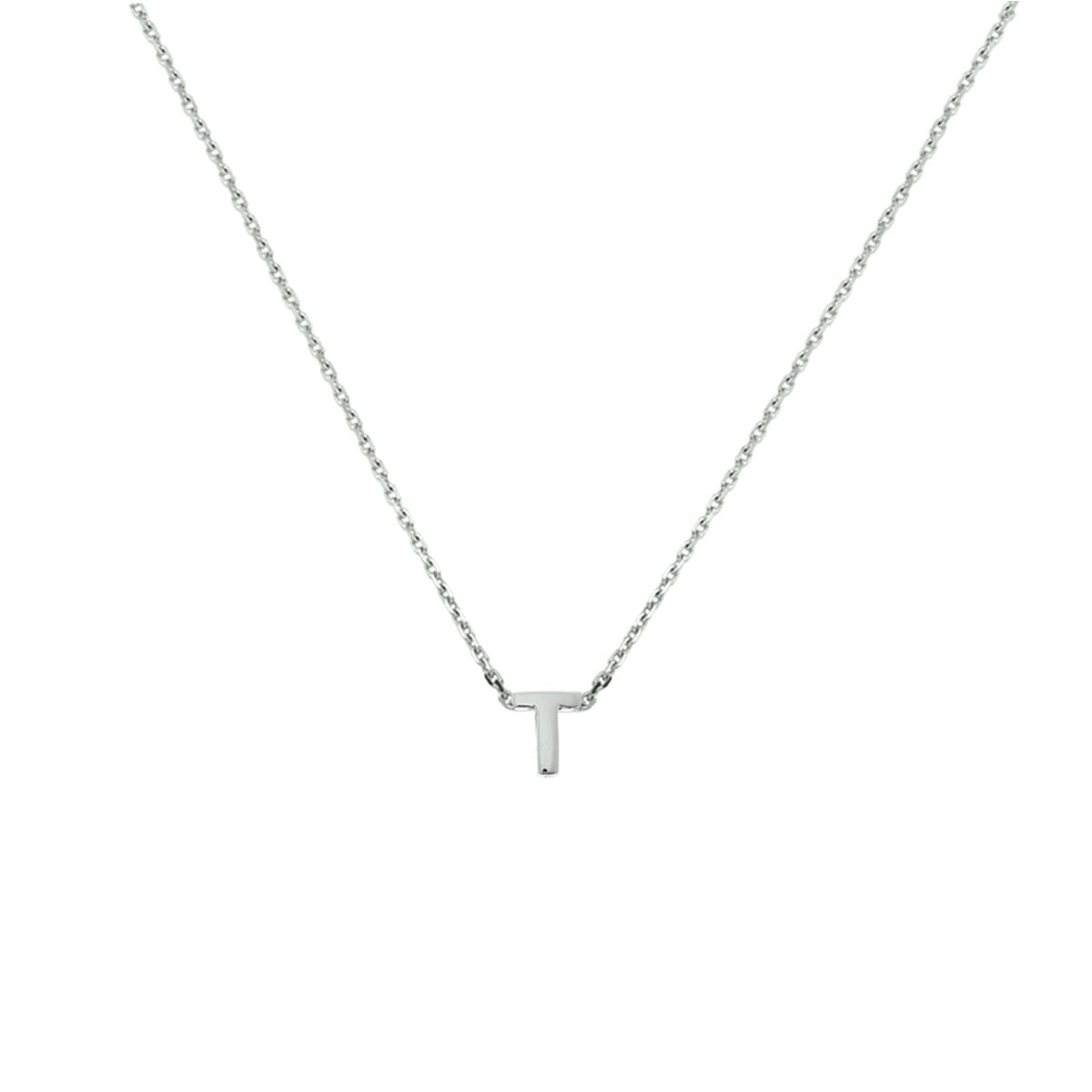 Ketting letter zilver gerhodineerd
