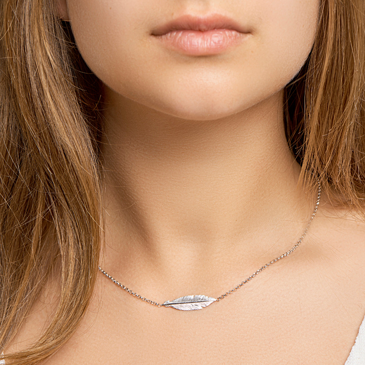 Ketting veer 40,5 + 3 cm 1 micron zilver verguld (geel) of zilver gerhodineerd