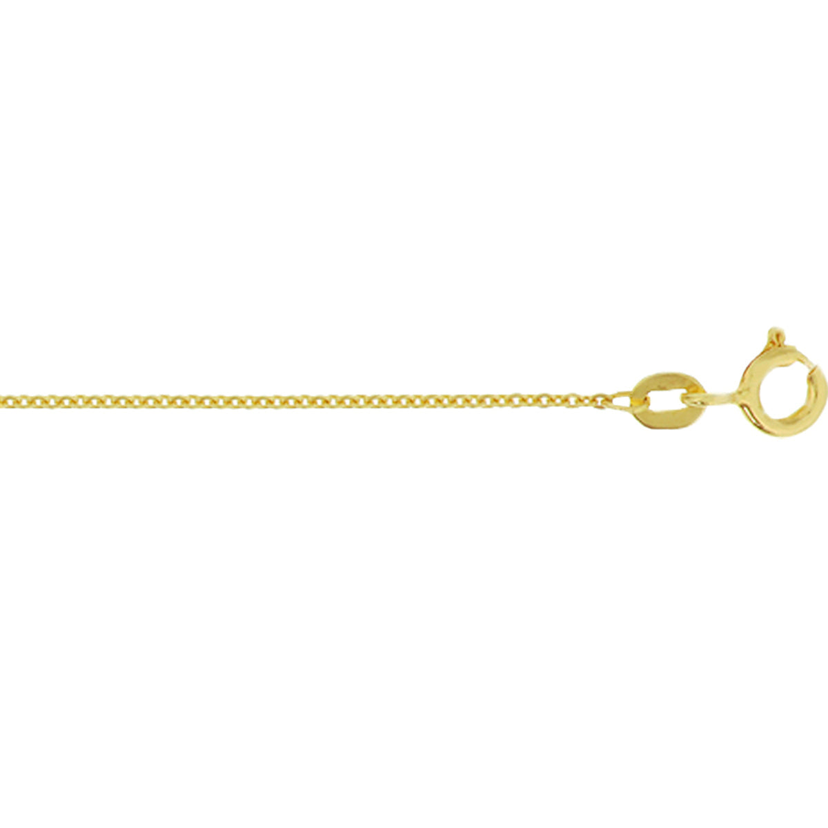 Ketting anker plat 1,0 mm 14k geelgoud