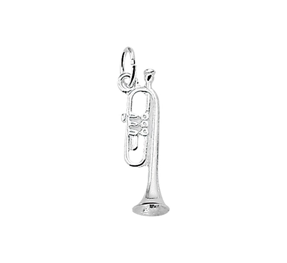 Zilveren hanger trompet