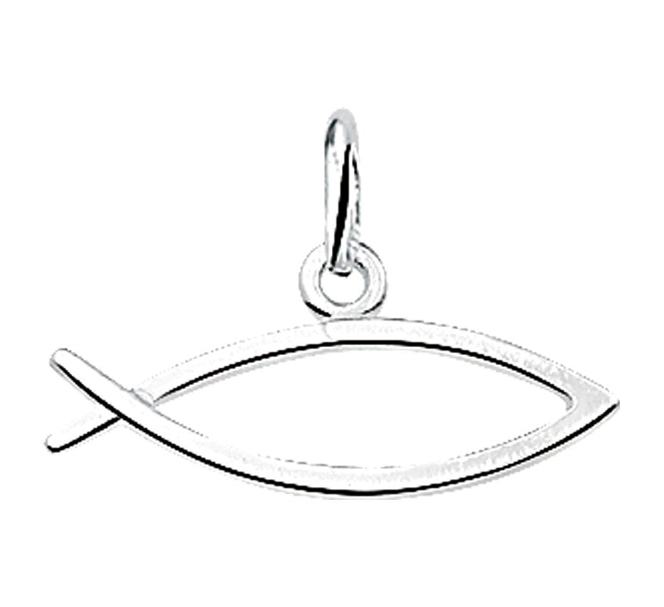 Zilveren hanger ichtusvisje 20,5 mm
