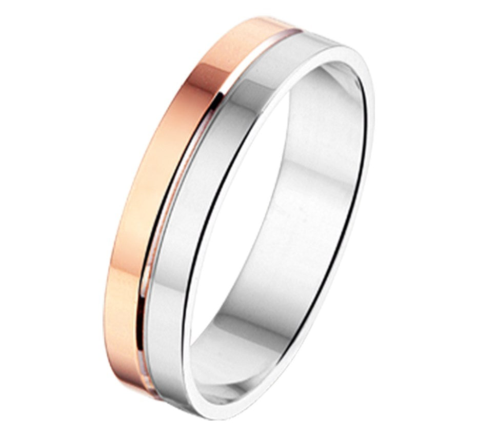 Zilveren relatiering AL749, 4 mm, zonder steen