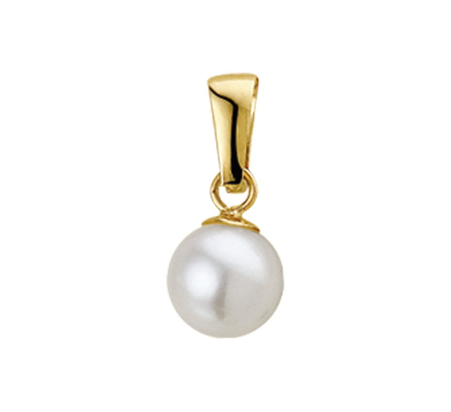 Gouden hanger met parel 6,5 mm – 14 karaat