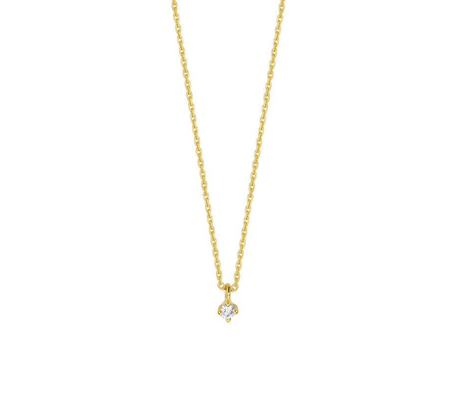 Gouden ketting met diamant 0,05 ct – 14 karaat