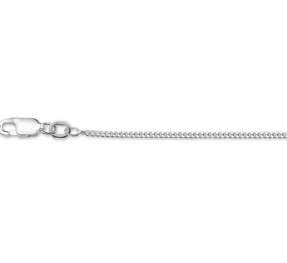 Zilveren gourmetteketting 1,4 mm, 36 cm met verlenging