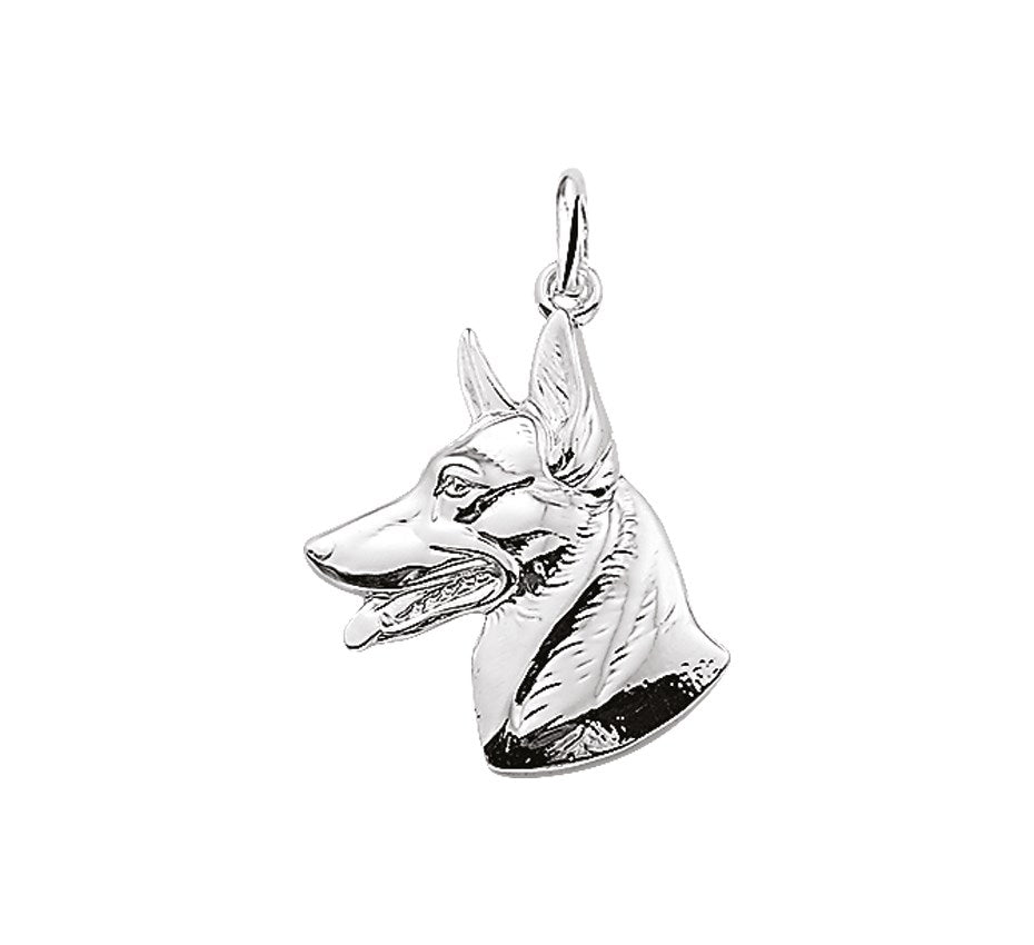 Zilveren hanger herdershond