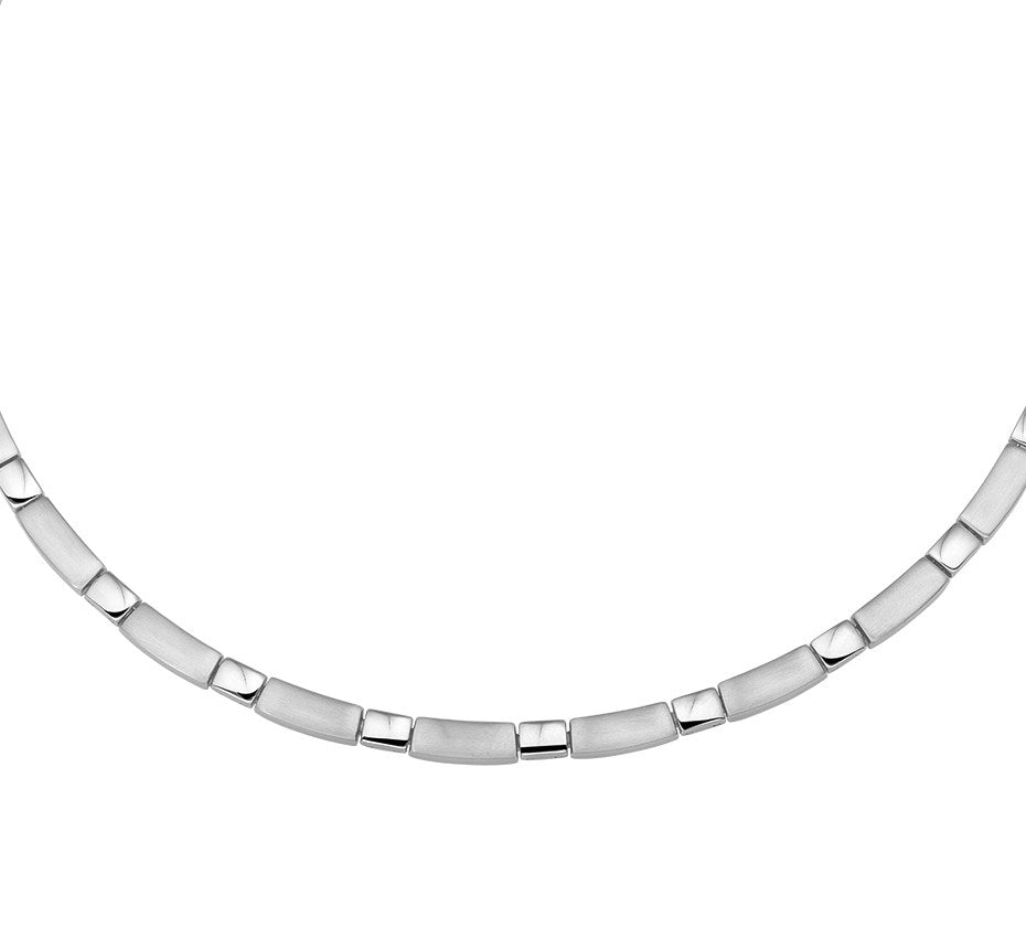Stalen chokerketting 5 mm, mat en glanzend