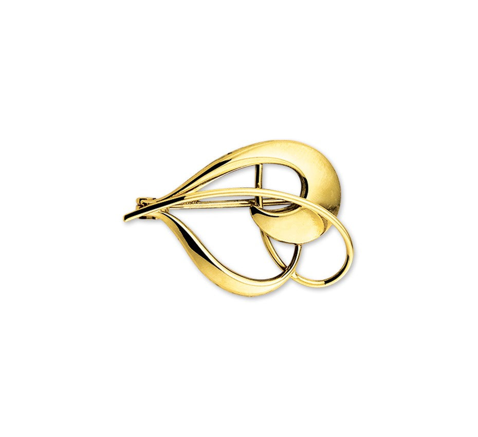 Gouden broche 28,5 mm, glanzend – 14 karaat